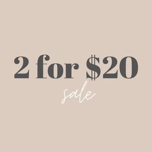 2 for $20 shirts until September 30th